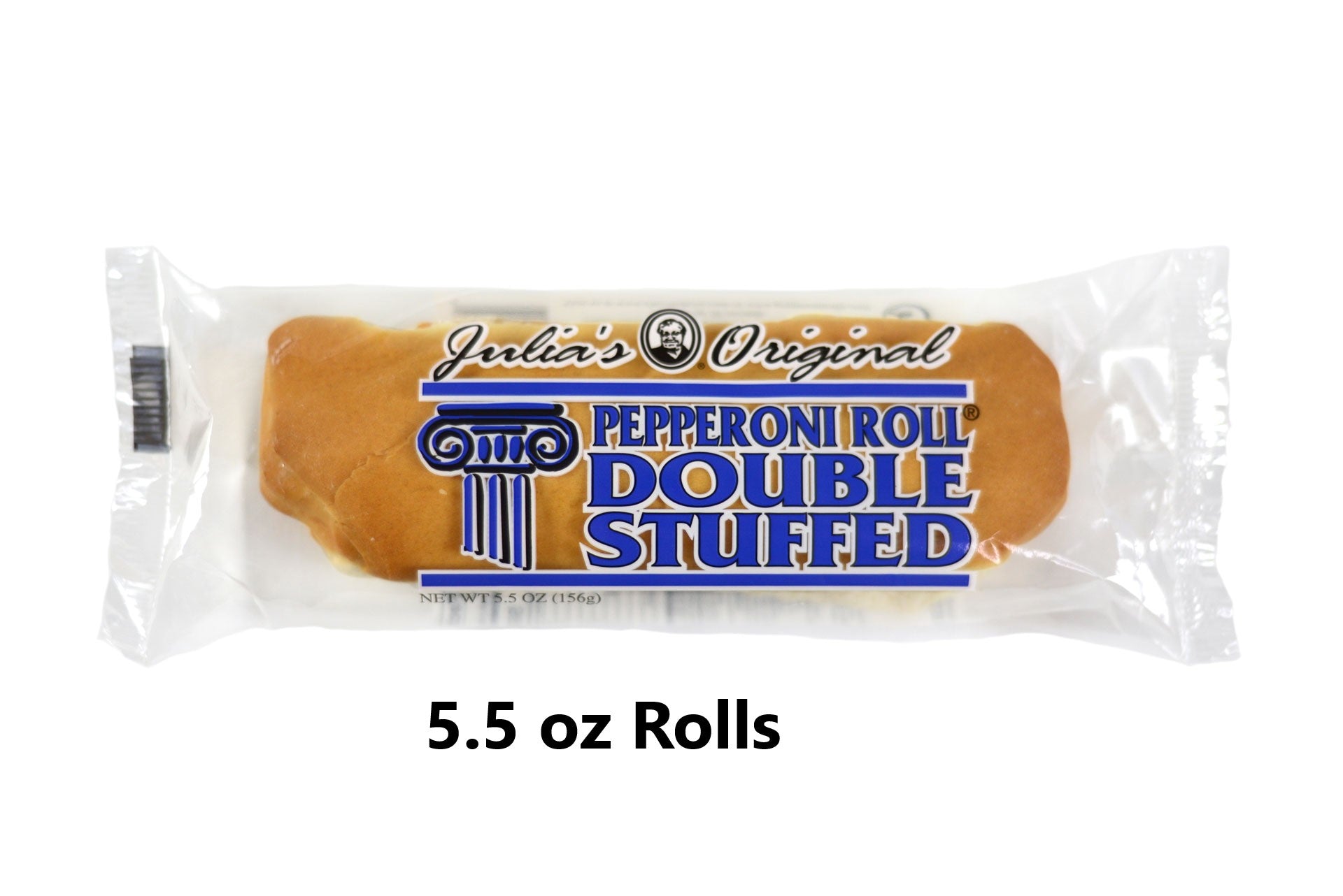 Julia's Pepperoni Roll 5.5oz. Double Stuffed Pepperoni (Case 24 ro