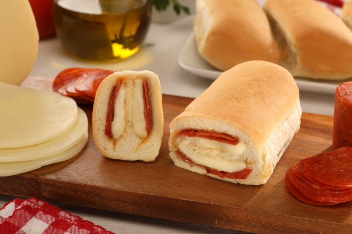 Julia's Pepperoni Roll | 4oz. Pepperoni and Hot Pepper Cheese (Case - 36 rolls)